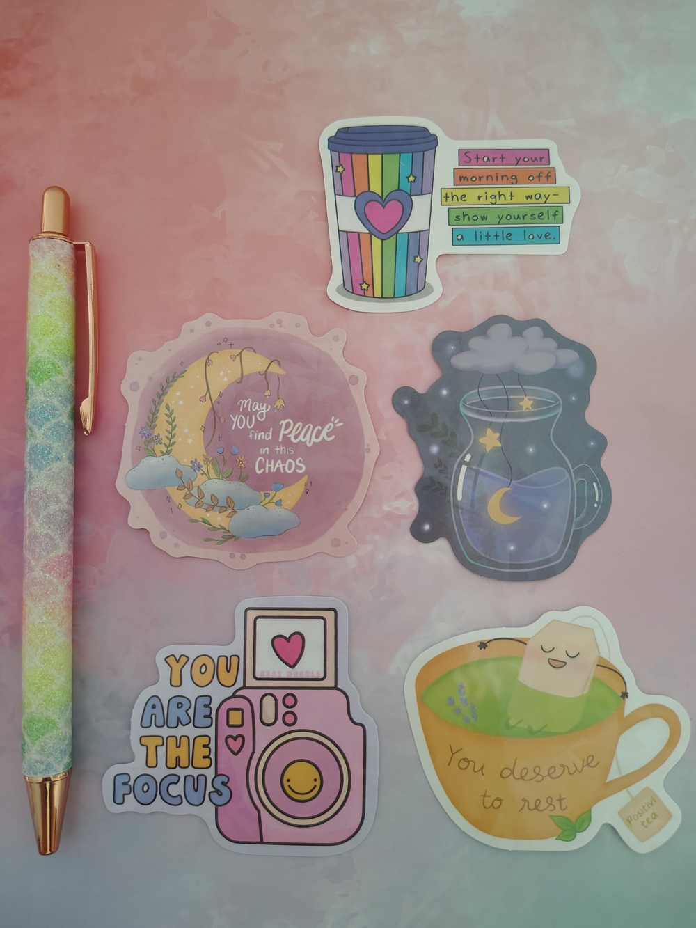 🪅Positive Mental Health Stickers Mix 5 Pieces- Set 7🪅